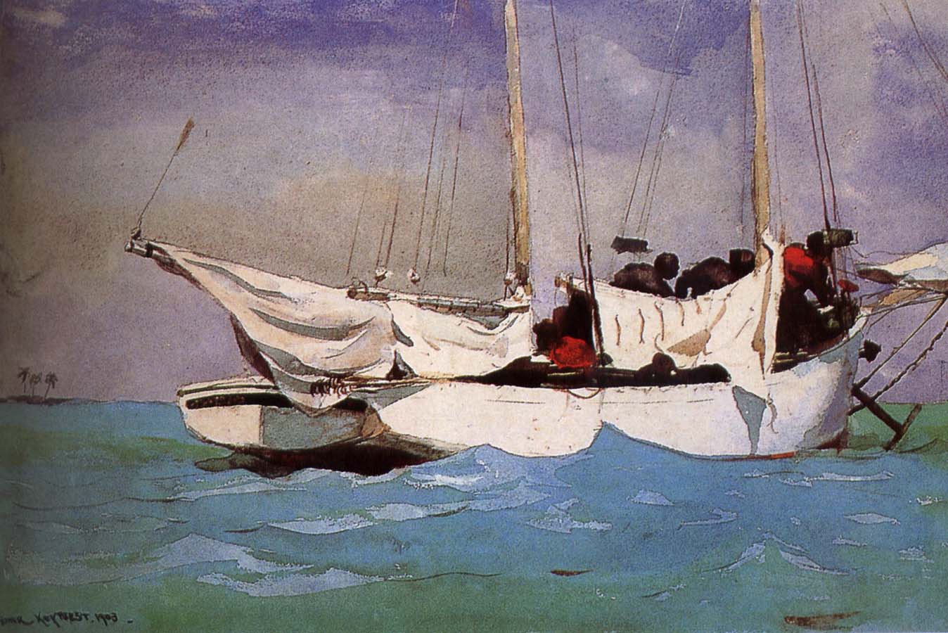 Winslow Homer Anchor ready to berthing